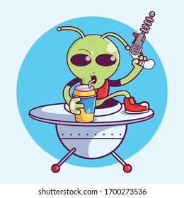 alien drink a lemon juice