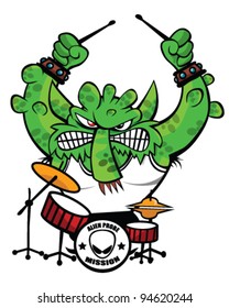 Alien drummer