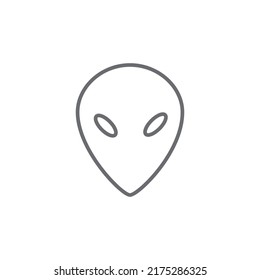 alien editable outline icon, smart stroke icon  