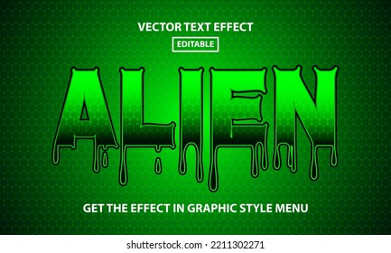 Alien Editable Text Effect Style