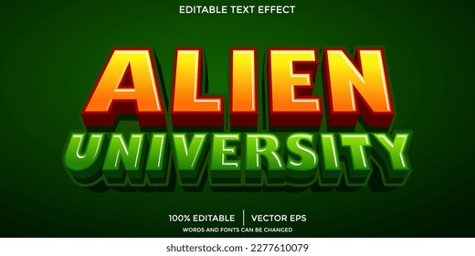 alien editable text effect template