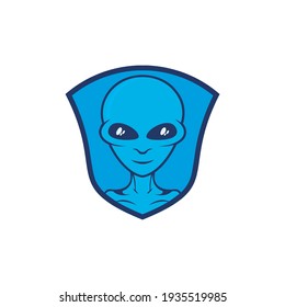 alien emblem symbol icon logo modern