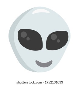 Alien Emoji Icon Illustration. Extraterrestrial Vector Symbol Emoticon Design Doodle Vector.