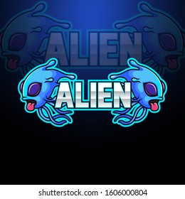 Alien esport mascot logo design