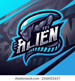 Alien esport mascot logo design