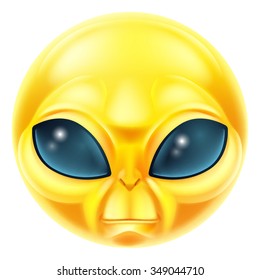 An Alien Extraterrestrial Emoji Emoticon Character Icon