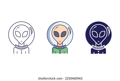 Alien, Extraterrestrial icon vector illustration