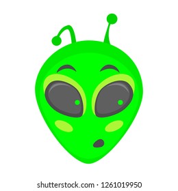 Alien Face Emoji Alien Green Head Stock Vector (Royalty Free ...