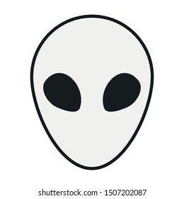 alien face halloween isolated icon