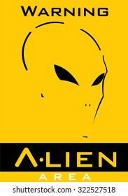 Alien. Alien face. Alien head. Warning alien area sign. ghost, warrior ghost. ghost warrior. Suitable for team identity, insignia, emblem, illustration for apparel, biker or motorcycle community ,etc.