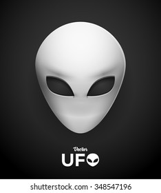 Alien Face Icon. Alien Head Icon. Vector Illustration.