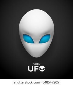 Alien Face Icon. Alien Head Icon. Vector Illustration.