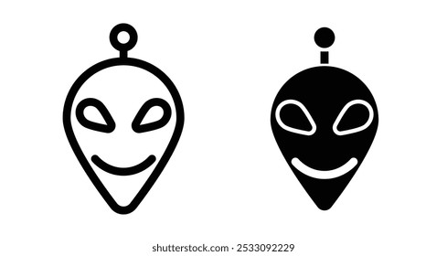 Alien Face icon line style. EPS10