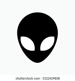Alien Face Icon. Stranger Illustration within Glyph Style. Applied as Trendy Symbol for Info Graphics, Design Elements, Websites, Presentation and Application - Vector.