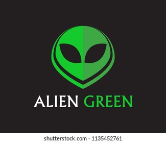 Alien face icon vector logo and symbols template 
