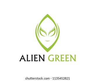 Alien face icon vector logo and symbols template 
