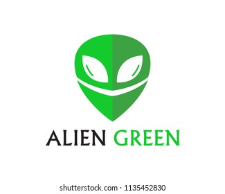 Alien face icon vector logo and symbols template 
