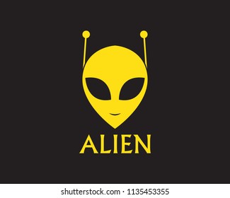 Alien face icon vector logo and symbols template 
