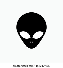 Alien Face Icon - Vector, Sign and Symbol for Design, Presentation, Website or Apps Elements.