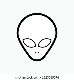 Alien Face Icon - Vector, Sign and Symbol for Design, Presentation, Website or Apps Elements.