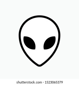 Alien Face Icon Vector Sign Symbol Stock Vector (Royalty Free ...