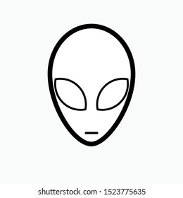 Alien Face Icon - Vector, Sign and Symbol for Design, Presentation, Website or Apps Elements.