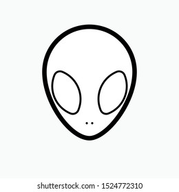 Alien Face Icon - Vector, Sign and Symbol for Design, Presentation, Website or Apps Elements.