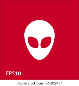 Alien face icon for web and mobile