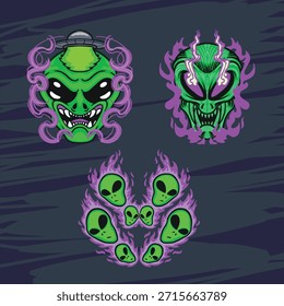 alienígena face pack impressão de camisa gráfica para design de roupas de rua