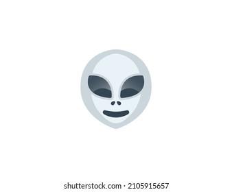 Alien face vector isolated icon. Emoji illustration. Alien head vector emoticon