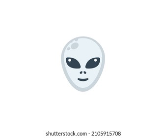 Alien face vector isolated icon. Emoji illustration. Alien head vector emoticon