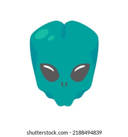Alien faces. green alien creature with big eyes