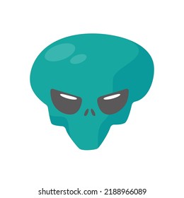 Alien faces. green alien creature with big eyes