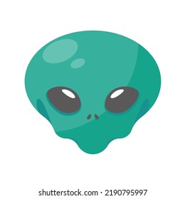 Alien faces. green alien creature with big eyes