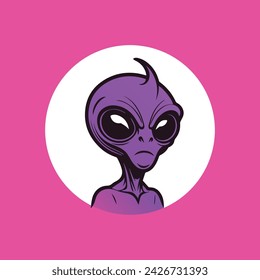 alien flat design alien vector icon illustration