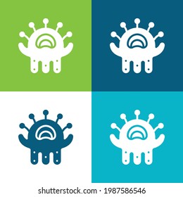 Alien Flat four color minimal icon set