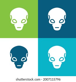 Alimento Plano cuatro colores conjunto mínimo de iconos