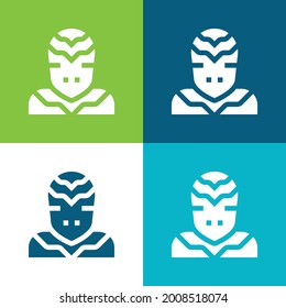Alien Flat four color minimal icon set