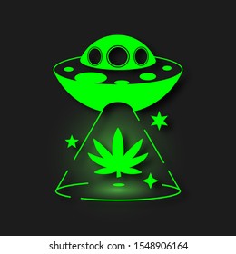 Alien Flat Green Icon For Your Project Vector Illustration