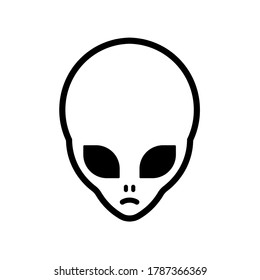 Alien flat icon set isolated on white background