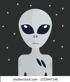 Alien flat style. Vector Illustration