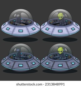 Alien flying spaceship vector art, 
ufo Spaceship vector