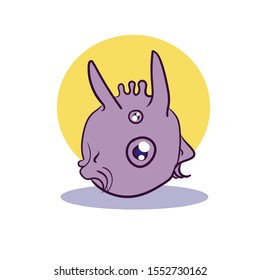 alien funny and simple vector illustration
