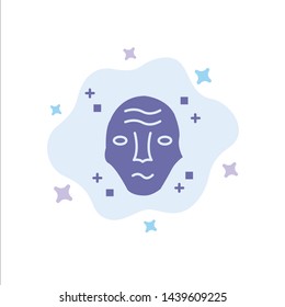 Alien, Galaxy, Science, Space, Ufo Blue Icon on Abstract Cloud Background