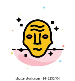 Alien, Galaxy, Science, Space, Ufo Abstract Flat Color Icon Template