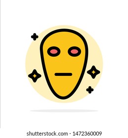Alien, Galaxy, Space Abstract Circle Background Flat color Icon