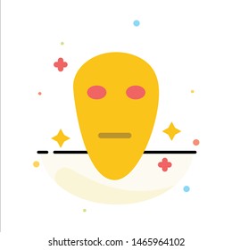 Alien, Galaxy, Space Abstract Flat Color Icon Template. Vector Icon Template background