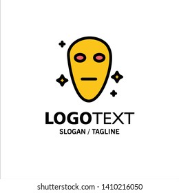 Alien, Galaxy, Space Business Logo Template. Flat Color
