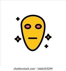 Alien, Galaxy, Space  Flat Color Icon. Vector icon banner Template. Vector Icon Template background