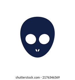 alien glyph icon design vector image